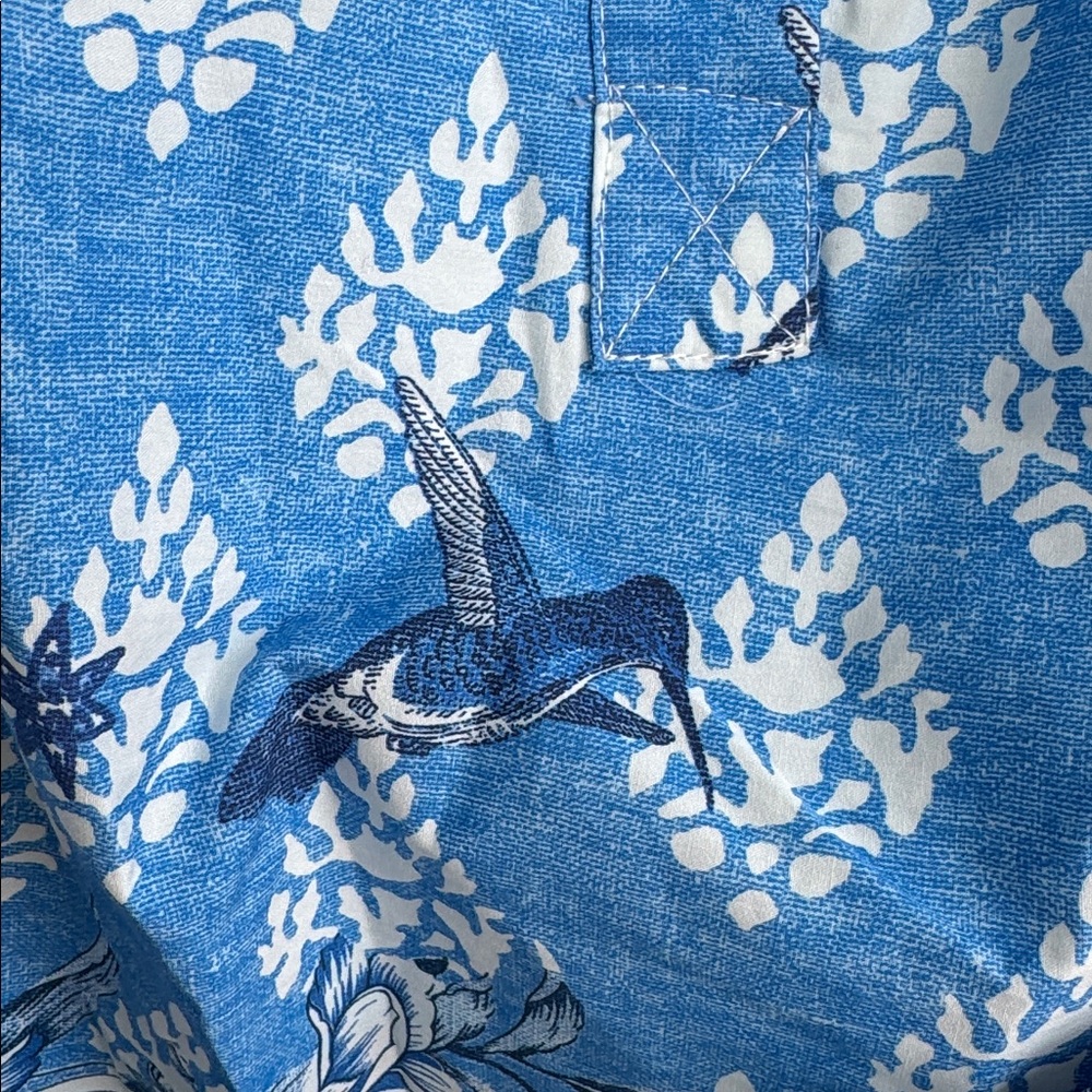 Blue Patterned Mini Dress - Picture 9 of 13